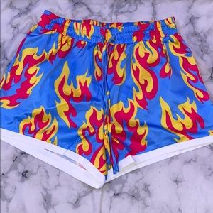 Flame waist shorts